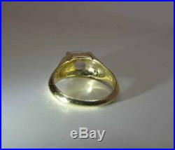 14K Yellow Gold 2.6 Carat Moonstone Ring With Organic Art Nouveau Setting