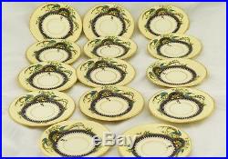 14pc. Vintage Lenox Demi Plates Demi Cups Florida Gold Rim China Set 4 3/4