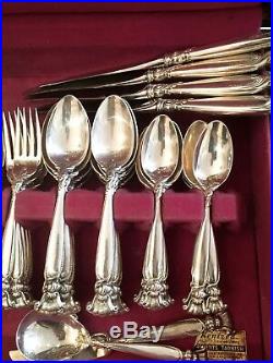 16 place settings 126 piece Romance of The Sea Wallace Sterling Silver Flatware