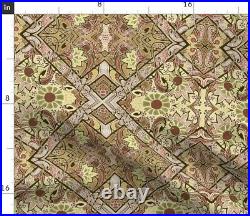 2084 Diagonal Fall Colors Art Nouveau 100% Cotton Sateen Sheet Set by Roostery