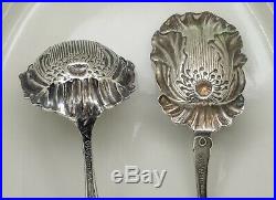 2 Sterling Silver POPPY Figural Floral Spoon & Ladle Paye Baker Nouveau NO MONO