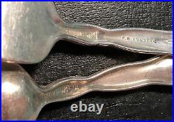 3piece setting Whiting Lily of the Valley Sterling Silver Knife Fork Spoon 147gr