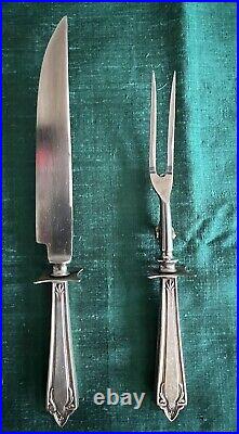 4 Piece Sterling Silver Art Nouveau Carving Set