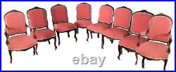 #5658 Set of 8 Matching Rosewood Art Nouveau Chairs