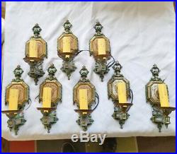 577b Antique 20 30's Ceiling Lamp Light Wall Sconces bedroom hall Set of 8