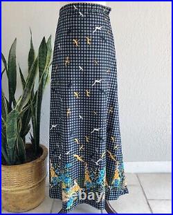 70s Art Nouveau Polyester Skirt Set Size XS/S Excellent Condition
