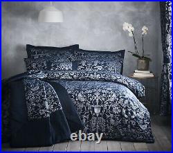 7pcs Oak Tree Bedding Set Duvet Quilt Cover + Bedspread + Cushion King Navy New