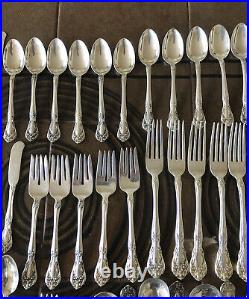 95 Pieces Chateau Rose by Alvin Sterling Silver Dinner Flatware Set 3497.6 Grams