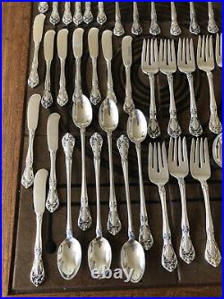 95 Pieces Chateau Rose by Alvin Sterling Silver Dinner Flatware Set 3497.6 Grams
