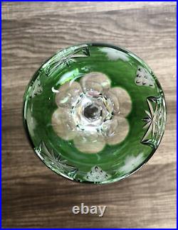AJKA MARSALA-Multi Color Cut To Clear Crystal Hock Wine Glasses Set Of Three (3)