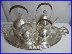 ALBERT MAYER German WMF Silverplate Art Nouveau Tea and Coffee Set 5 Pieces