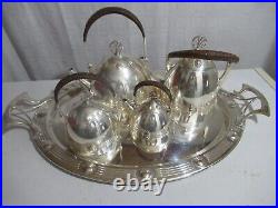 ALBERT MAYER German WMF Silverplate Art Nouveau Tea and Coffee Set 5 Pieces