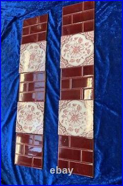 ANTIQUE Fireplace Tile Set /ART NOUVEAU TILES / Edwardian Tiles