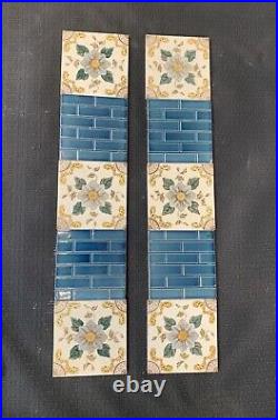 ANTIQUE Fireplace Tile Set /ART NOUVEAU TILES / Edwardian Tiles