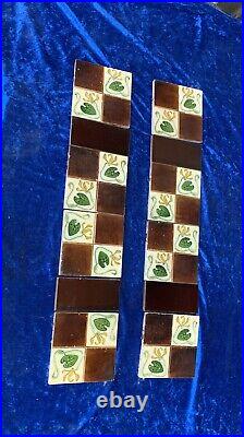 ANTIQUE Fireplace Tile Set /ART NOUVEAU TILES / Edwardian Tiles