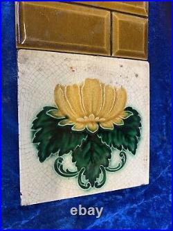 ANTIQUE Fireplace Tile Set /ART NOUVEAU TILES / Edwardian Tiles