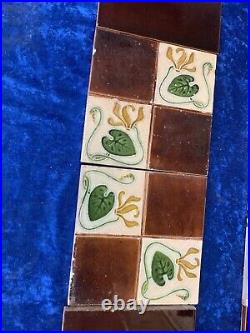 ANTIQUE Fireplace Tile Set /ART NOUVEAU TILES / Edwardian Tiles