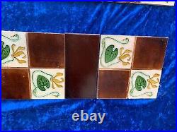 ANTIQUE Fireplace Tile Set /ART NOUVEAU TILES / Edwardian Tiles