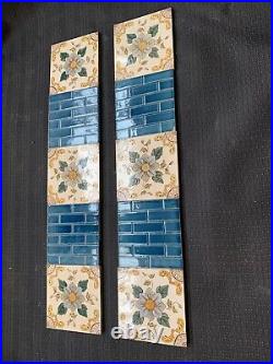 ANTIQUE Fireplace Tile Set /ART NOUVEAU TILES / Edwardian Tiles