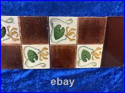 ANTIQUE Fireplace Tile Set /ART NOUVEAU TILES / Edwardian Tiles