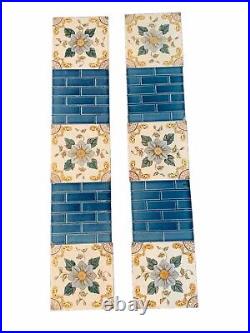 ANTIQUE Fireplace Tile Set /ART NOUVEAU TILES / Edwardian Tiles