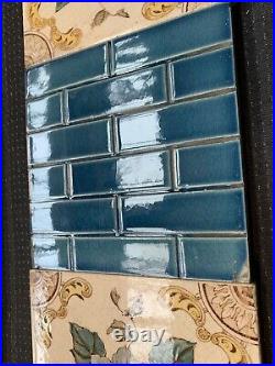 ANTIQUE Fireplace Tile Set /ART NOUVEAU TILES / Edwardian Tiles