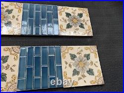 ANTIQUE Fireplace Tile Set /ART NOUVEAU TILES / Edwardian Tiles