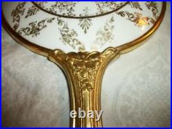 ART NOUVEAU FRENCH 1890s VANITY SET BRONZE ORMOLU SEVRES PORCELAIN WHITE GOLD