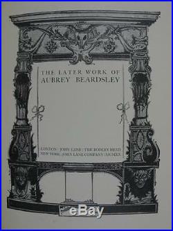 AUBREY BEARDSLEY Early/Later Works SET HC/DJ ART NOUVEAU Vintage Bodley Head OLD