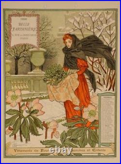 A Set of 12 Original Art Nouveau Color Lithograph by Eugène Grasset -Malherbe 18