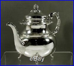 American Sterling Tea Set c1940 Art Nouveau No Mono