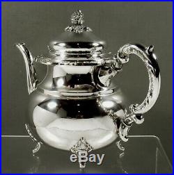 American Sterling Tea Set c1940 Art Nouveau No Mono