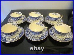 Antique 1892 Aynsleys Bone China Art Nouveau Blue&White Tea Cup Saucer Trio Set