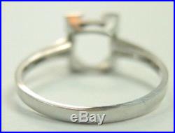 Antique Art Deco Vintage Setting Mounting Ring Engagement Platinum Hold 7.5-8MM