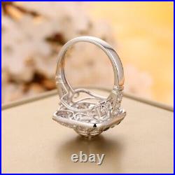 Antique Art Nouveau 1 CT Bezel Set Moissanite Diamond Engagement Wedding Ring