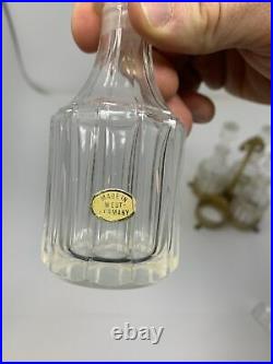 Antique Art Nouveau Art Deco Glass Perfume Bottle Set Display West Germany