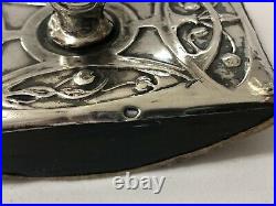 Antique Art Nouveau Continental Silver Wax Seal & Blotter Set