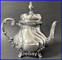 Antique Art Nouveau German Emil Hermann Sterling Silver Tea/Coffee Set (3067g)