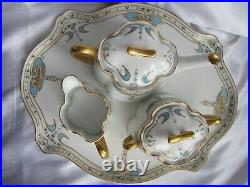 Antique Art Nouveau Hand Painted Tea Set Limoges / Bavaria Porcelain