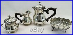 Antique Art Nouveau Italian Solid Silver Coffee / Tea Set Sugar Bowl Jug 800
