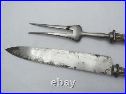 Antique Art Nouveau Serving Early 20th Germany/Europe 6 silver Knives Fork 2Sets