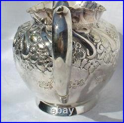 Antique Art Nouveau Silverplate Tea Set 1881-1897 Beautiful Ornate Repousse Work