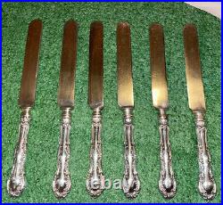 Antique Art Nouveau Sterling Silver Handled Knife Set RW&S