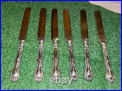 Antique Art Nouveau Sterling Silver Handled Knife Set RW&S