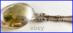 Antique Art Nouveau Sterling Whitings Lily Lg Serving Spoons, Set of Two, 8.25