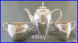 Antique Art Nouveau Tea Coffee Set Silver Plated Denmark R62