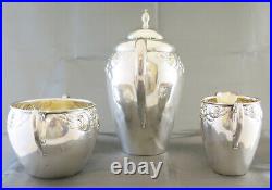 Antique Art Nouveau Tea Coffee Set Silver Plated Denmark R62