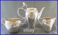 Antique Art Nouveau Tea Coffee Set Silver Plated Denmark R62