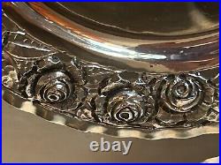 Antique Continental Silver Art Nouveau Set 8 Plates 1060 Grams