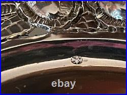 Antique Continental Silver Art Nouveau Set 8 Plates 1060 Grams